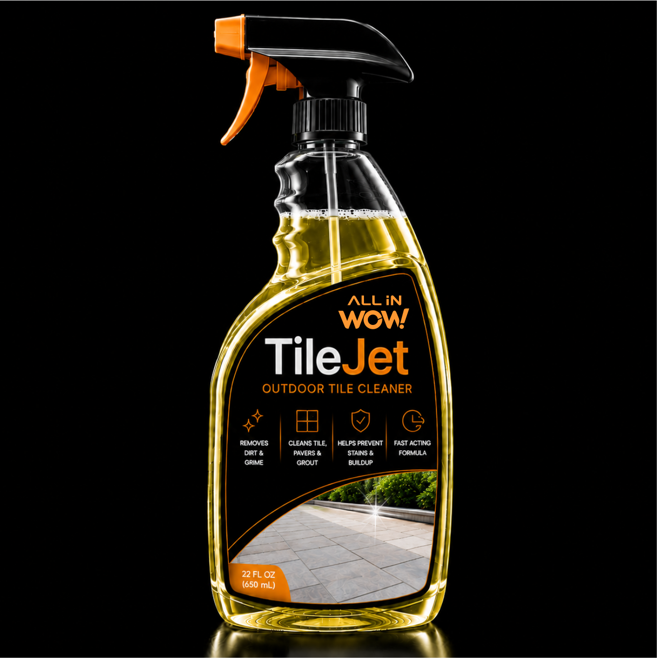 ALLiNWOW – TileJet – 22 fl oz - Outdoor Tile Cleaner