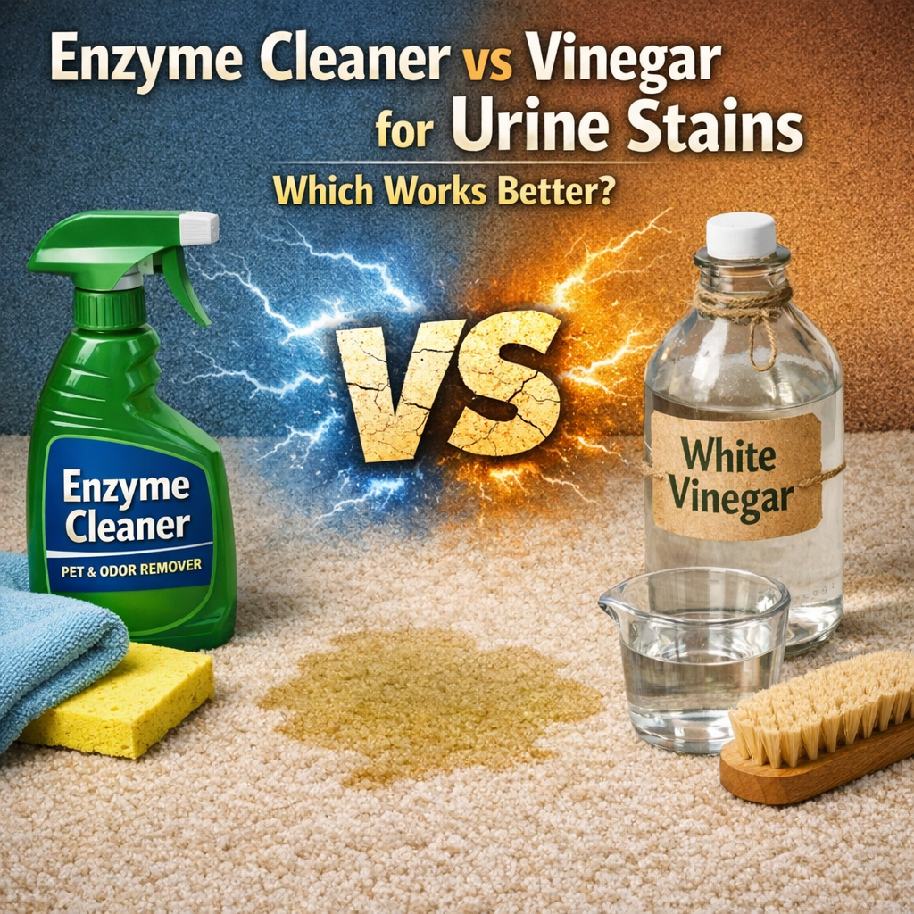 Enzyme Cleaner vs Vinegar for Urine Stains – Which Works Better?