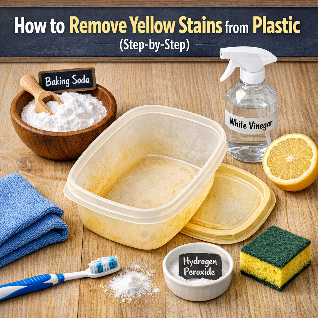 How to Remove Yellow Stains from Plastic (Step-by-Step)