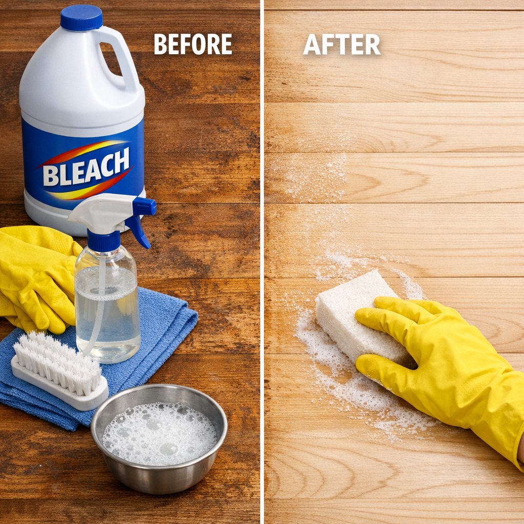 Can Bleach Be Used On Wooden Surfaces?