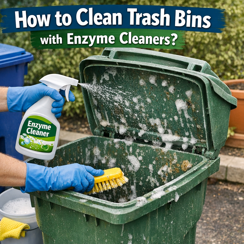 How to Clean Trash Bins with Enzyme Cleaners?