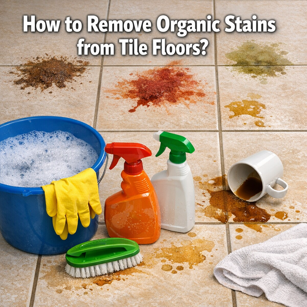 How to Remove Organic Stains from Tile Floors?