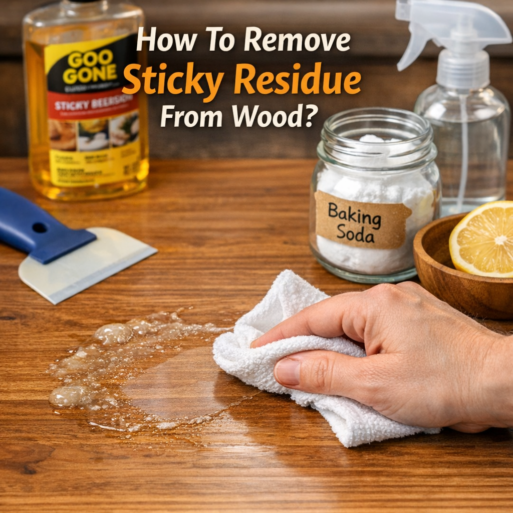 How To Remove Sticky Residue From Wood?