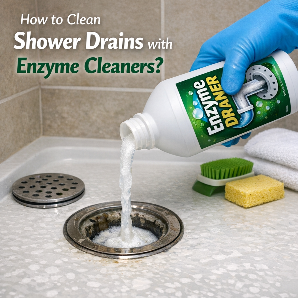 How to Clean Shower Drains with Enzyme Cleaners?
