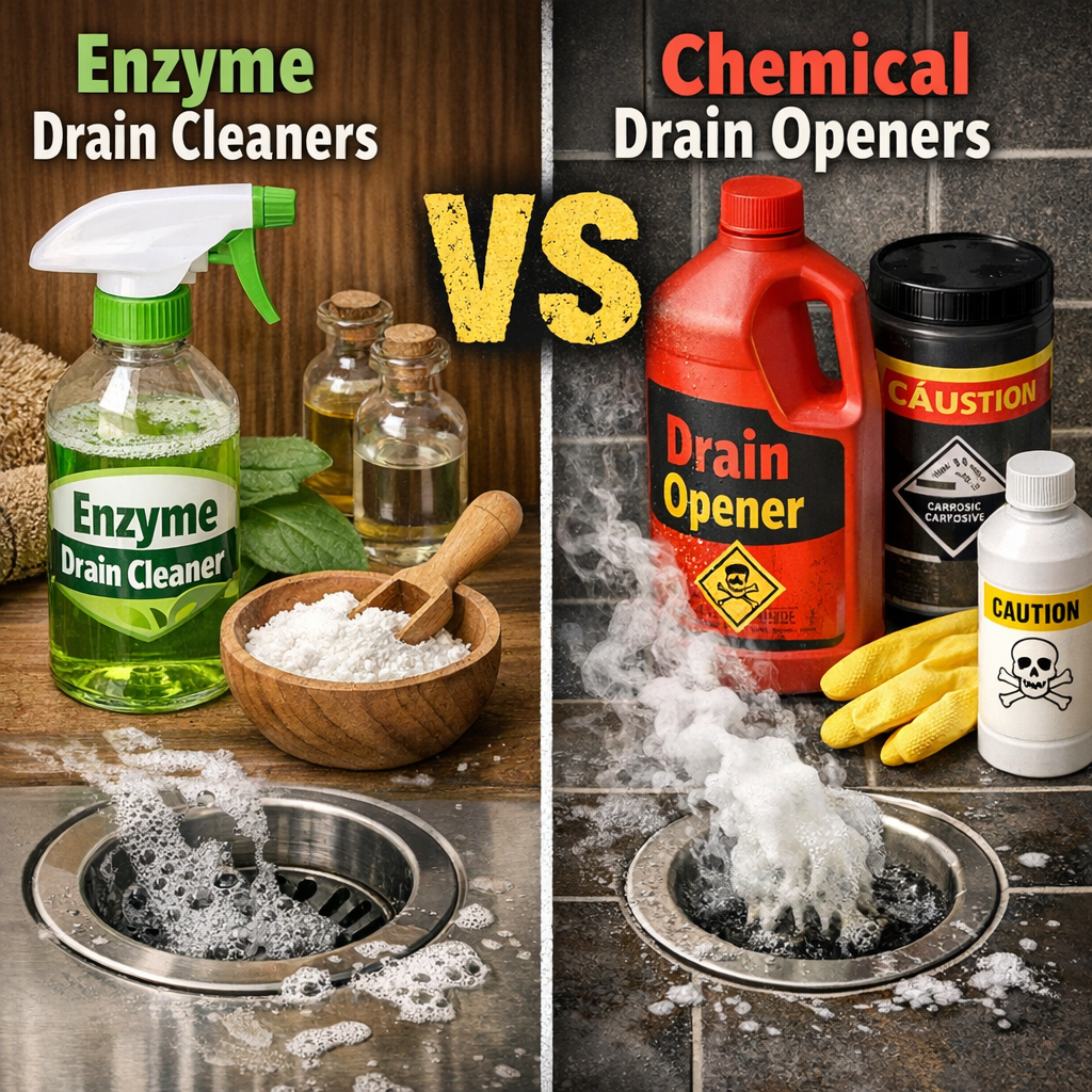 Enzyme Drain Cleaners vs Chemical Drain Openers