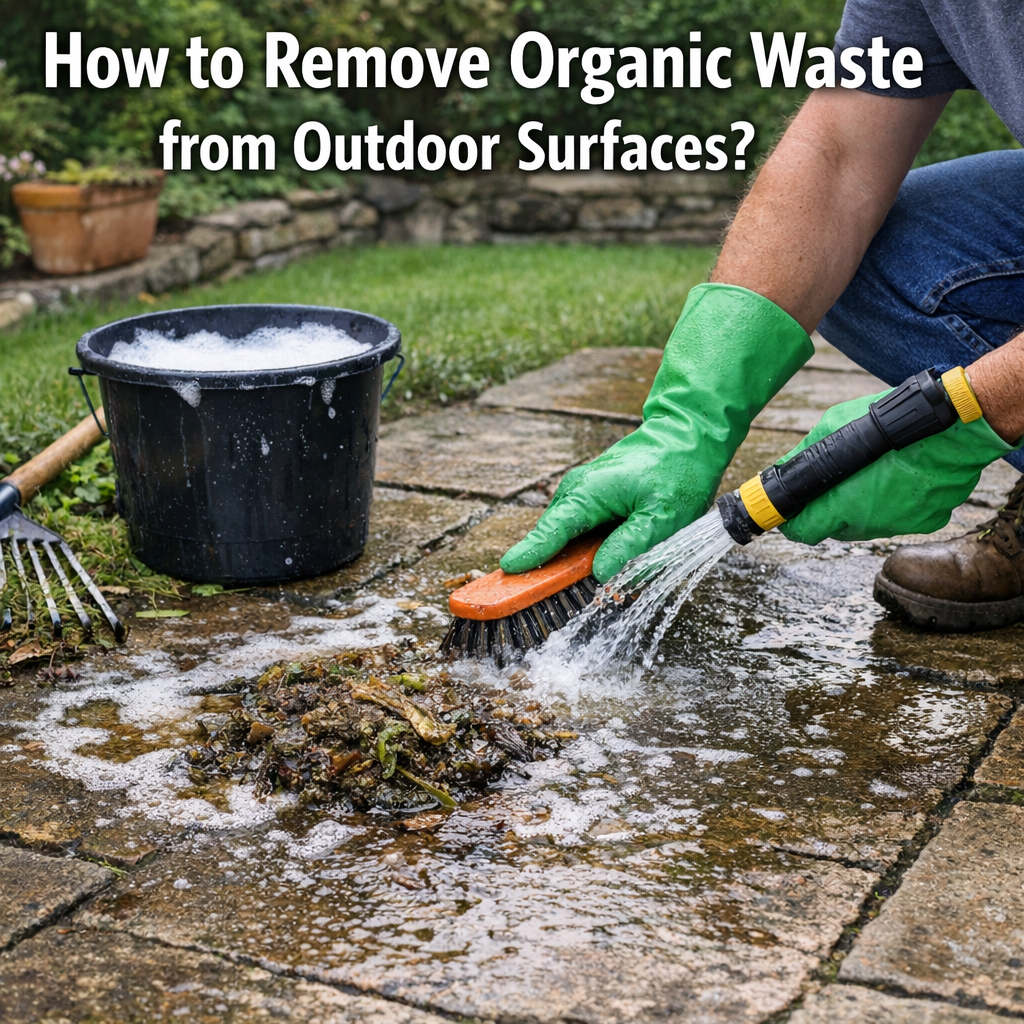 How to Remove Organic Waste from Outdoor Surfaces?
