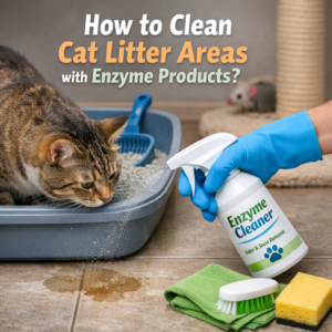 How to Clean Cat Litter Areas with Enzyme Products?