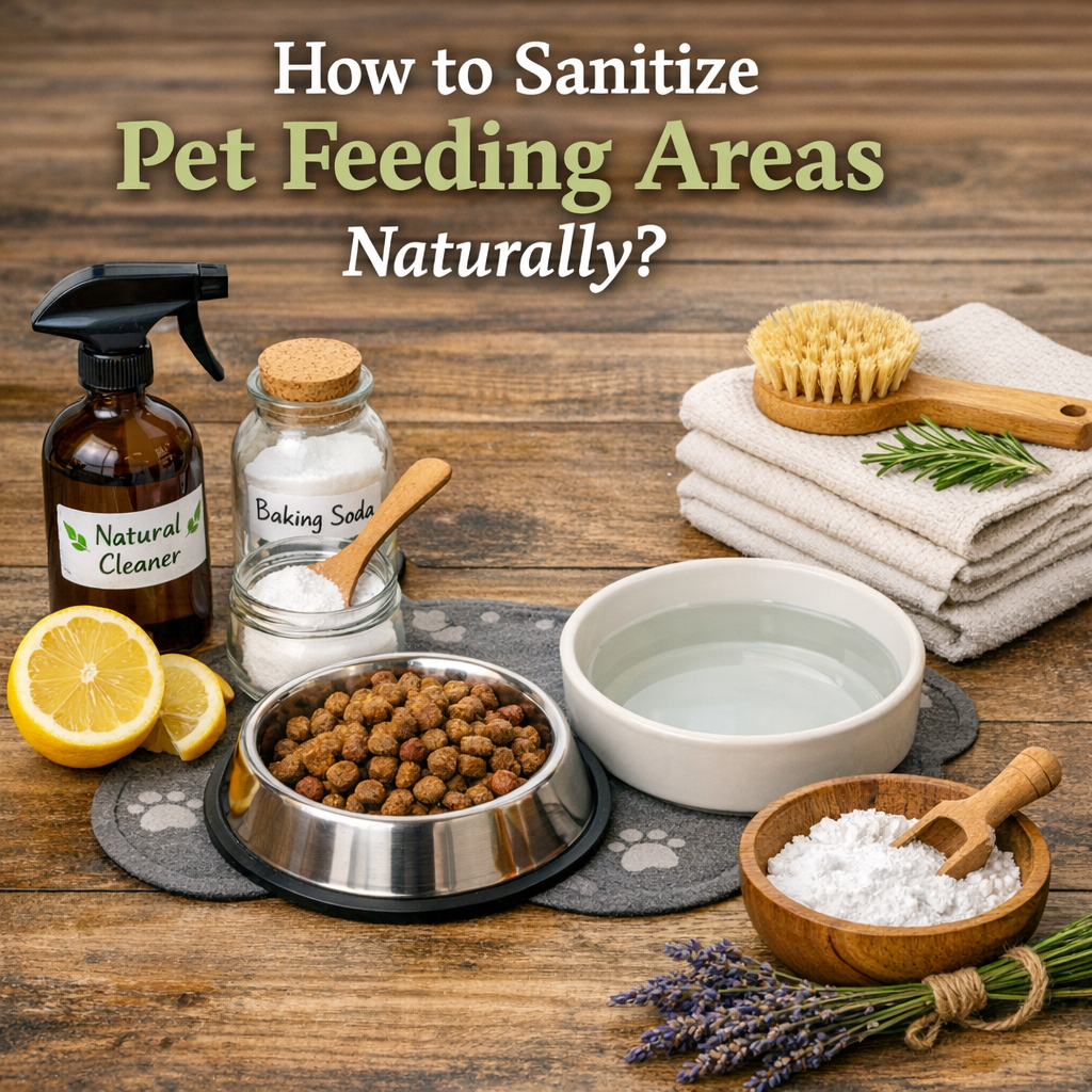 How to Sanitize Pet Feeding Areas Naturally?
