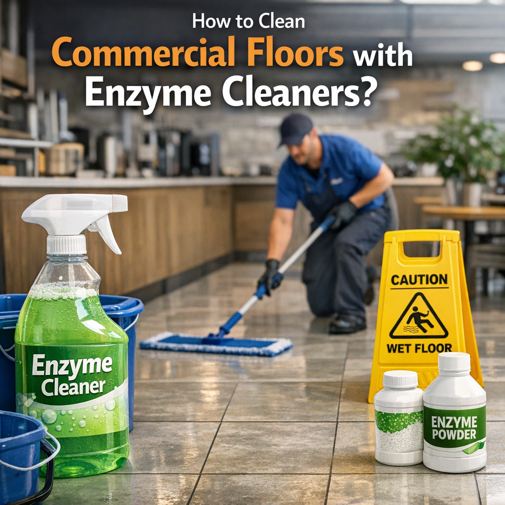 How to Clean Commercial Floors with Enzyme Cleaners?